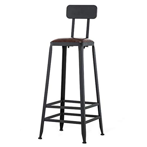Tabourets de bar en cuir noir et métal pour comptoir de cuisine