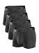 David Archy Men's 4 Pack Micro Modal Low Rise Trunks (M, Black)