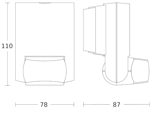 Steinel Bewegungsmelder IS 130-2 weiß, 130° Bewegungssensor, 12 m Reichweite, für den Innen- und Außenbereich, IP 54 – Ansicht 5