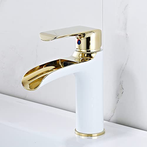 Robinet cascade Feng Shui mitigeur en laiton massif durable pour évier et salle de bain