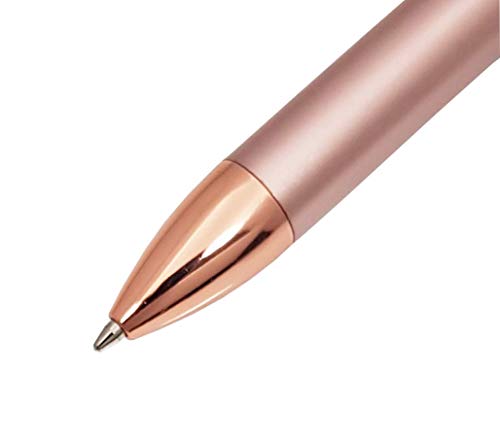 KenTaur Multi-Color Pen In One (Rose Gold) 5 In 1 Multifunction Pen with Black, Blue, Red, Green Ballpoint Pen and 0.7mm Mechanical Pencil - Uses D1 Refills