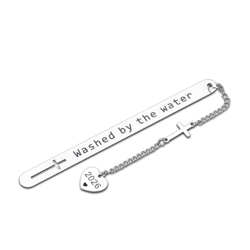Baptism Gifts for Girls Boys 2026 Christian Bookmark for Teens Confirmation First Communion Christening Gift for Goddaughter Godson Godchild Baby Girl Baptism Gifts for Women Adult