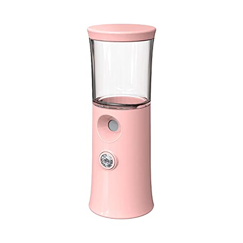 Nano Facial Mister,Portable Nano Mister for Lash Extensions,30 ml Mini Facial Steamer USB Nano Mist Sprayer Cool Mist Moisturizing & Hydrating for Face Skin Care,Makeup, Eyelash Extensions,Pink
