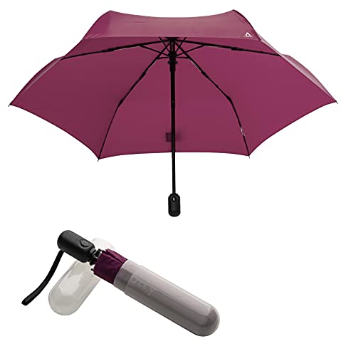 A.brolly Tube Auto Umbrella With Uv Protection - One Click Open Close, World's Lightest Automatic Umbrella【 Only 8 Oz 】(Black) #TOP6