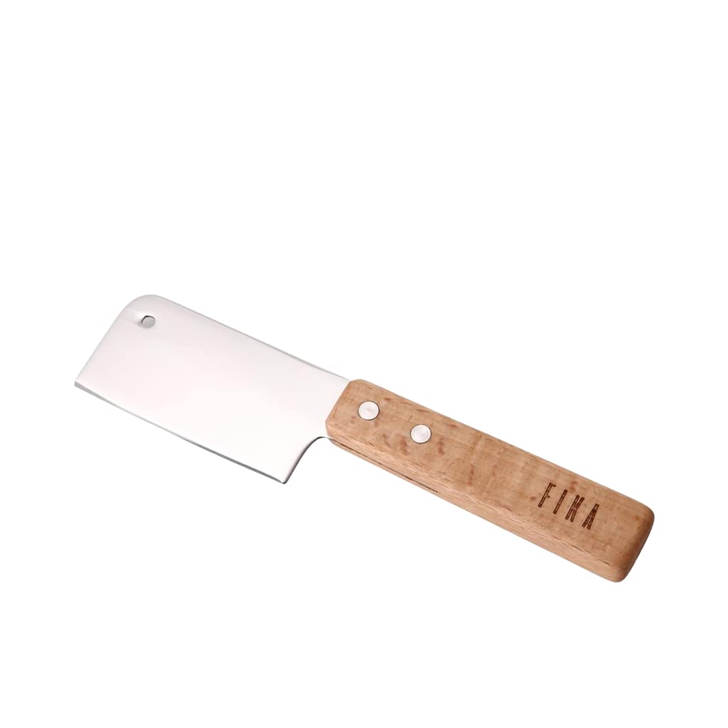Fika 7 inch Mini Cheese Dessert Knife with Walnut Wood Handle