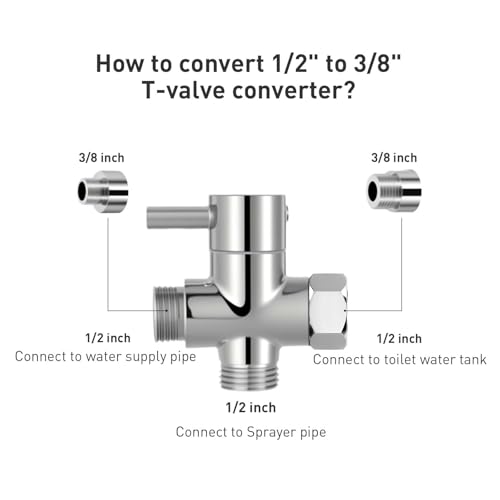 WEIDMAX Bidet-Handbrause, Hand Gehalten Bidet Sprayer Edelstahl Sprayer mit 49-Zoll-Schlauch und Halterung Halter, Includes T-adapter (G1/2''-3/8'')