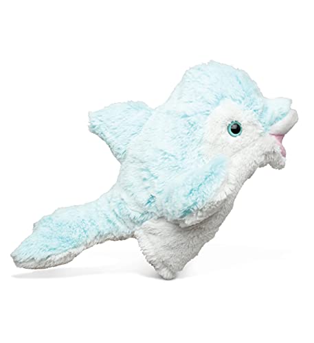 DolliBu Dolphin Plush Hand Puppet for Kids - Soft Furry Stuffed Animal Hand Puppet Toy for Puppet Show Games Puppet Theaters for Kids, Adult Cute Puppets Educational Toy to Teach Children & Toddlers