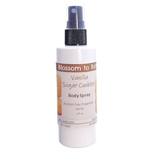 Blossom to Bath Vanilla Sugar Cookies Body Spray (4 Ounce) - Signature Fragrance - Energizes Skin with a Mouth Watering Bakery Scent