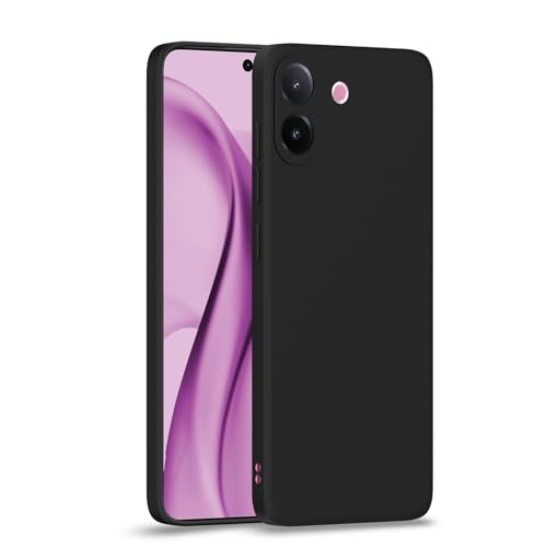 Image of Outlouders Back Cover for Vivo V60e 5G / Vivo V60 5G | Camera Protection | Durable Soft Matte Silicone Bumper Case (Black)