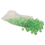 Entgoinggo 150 piedras preciosas acrílicas para rellenar jarrones, peceras y decoraciones de bodas, colores transparentes (verde hierba)