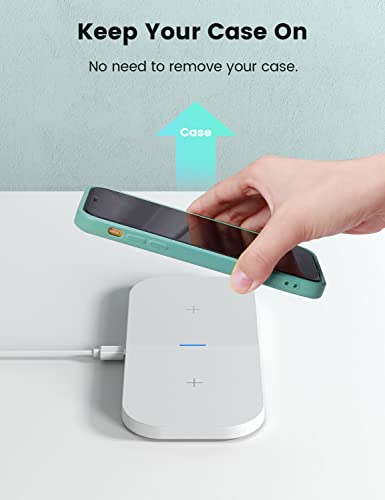 Image of Wireless Charging Pad, Certified Dual Wireless Charger for iPhones 15 /14 /13 /12 /11 Series, Samsung Galaxy Phone, Air Pods and Other Enabled Devices 