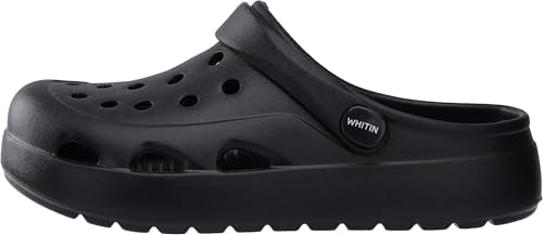 WHITIN Garden Clogs with Arch Support for Women and Men 9 W/8 M Black - 4
