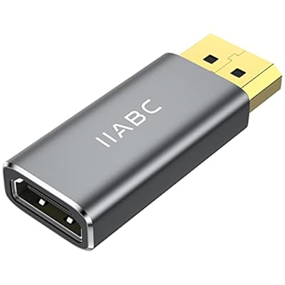 IIABC Displayport to HDMI Adapter 4K 24K Gold Plated Displayport DP to HDMI Female Converter?Uni-Directional Display Port to HDMI Converter Compatible for Lenovo, HP, Dell &More- Grey