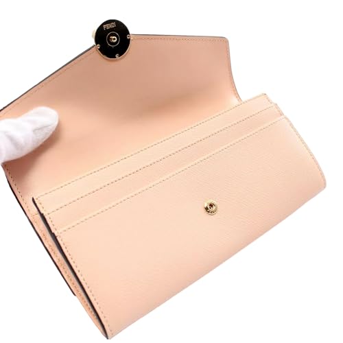 FENDI F Is Leather Long Envelope Womens Wallet Light Rose Beige Pink4