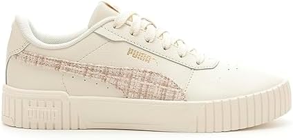 PUMA Women's CARINA 2.0 TWEED Sneaker, Frosted Ivory-Toasted Almond-Metallic Gold, 8.5 | Image 4
