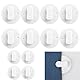 gotyou 12 Stück Duschvorhang Clips, Selbstklebende Vorhang Klammer, Gardinenhalter Vorhang Clips, Winddichte Schutz-Clips für Dusche Hängend Camper Badezimmer Home Dekoration