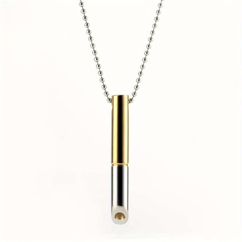 Quit Vaping Breathing Necklace Breathlace Stress Anxiety Relief (Gold) :  Amazon.co.uk: Health & Personal Care