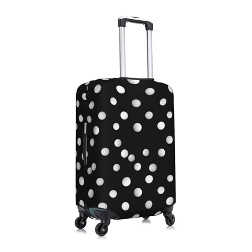 Black White Polka Dots Luggage Cover for Suitcase, Washable Suitcase Protector Fits 18-32 Inch Anti-scratch Suitcase Cover Carry on Luggage Sleeve Travel Baggage Cover3