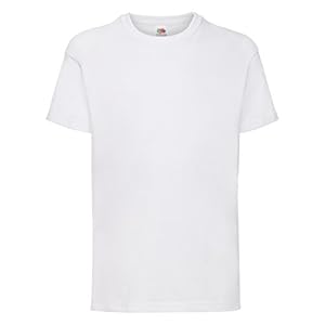 Fruit of the Loom T-Shirt für Kinder, aus Baumwolle Gr. One size, weiß