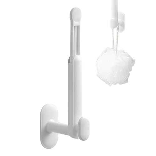 Ganchos adhesivos para baño, Ganchos para toallas autoadhesivos,Ganchos de pared telescópicos en forma de L Perchero de pared | Ganchos de ropa para uso doméstico sin perforación Ganchos p