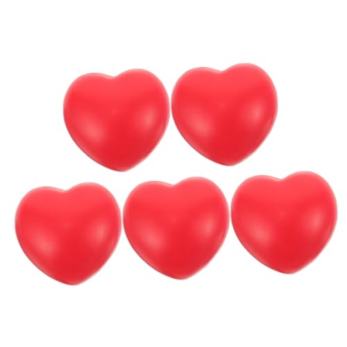 CORHAD 5Pcs Heart Shaped Finger Exercise Ball Stress Balls for Hand Therapy Professional Grip Strengthener for Seniors Portable Hand Exerciser for Rehabilitation and Muscle
