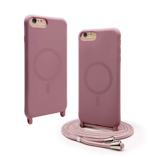 BGHHEU Silicone Coque Magnétique pour iPhone SE 2020 / iPhone 8 avec Cordon,Compatible avec...