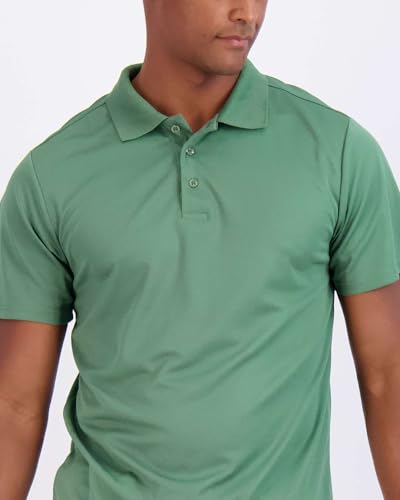 Image of 3 Pack:Mens Quick Dry Fit Polo Shirt Short Sleeve Golf Tennis Clothing Active Wear Athletic Performance Tech Sports Essentials Moisture Wicking Casual Dri-Fit T Shirts Set