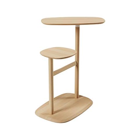 Mesa auxiliar giratoria Swivo de madera natural de Umbra Cover