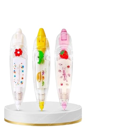 Sticker Stamp Pen, Decorative DIY Stationery Supply Correction Tape, Creative Cartoon Pattern for Scrapbooking Greeting Card Cute Sign, Home, Office, School, Random Design Color, Pack of 2-image-42