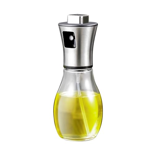 SNOWDVANCE Aceitera Spray - Pulverizador de Vinagre De Acero Inox y Vidrio Para Cocina, Mesa de Comer, Dispensador Multifuncional (Spray 200ml)