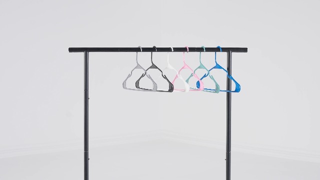 Utopia Home Plastic Hangers 50 Pack - Perfect Space Saving Clothes Hanger - Durable and Strong - Perfect Closet Organizers with Shoulder Grooves (Pink)