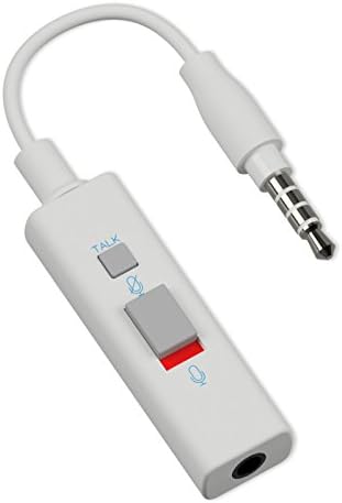 On Mute Headset Microphone Muting Adapter - Mic Mute Switch for any 3.5mm Headphone Jack