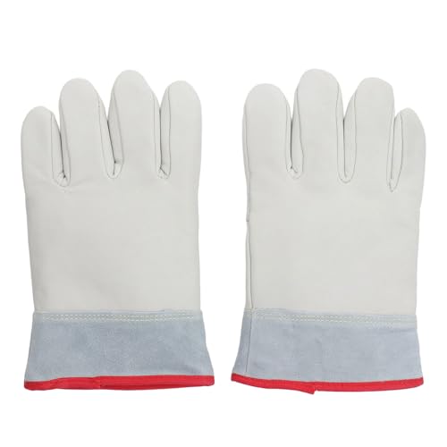 Denash Flüssigstickstoff-Frostschutzhandschuhe, Beständig Gegen -436℉, Niedrige Temperaturen, PU-Leder, Reißfest durch Stichschnitte, für LNG-Tankstellen, Handhabung von Flüssigem