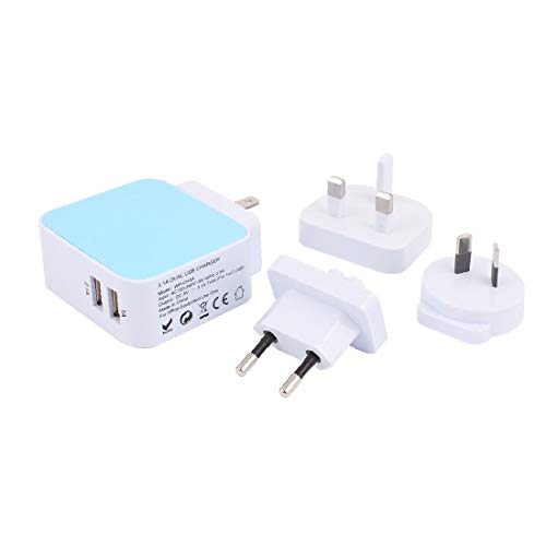 X-DREE 100-240 VCA AU alto rendimiento/UE/esencial Reino Unido/bien hecho EE. UU. Enchufe 2 puertos USB Kit de conversión de cargador de viaje mundial(7db-24-7e-ede)