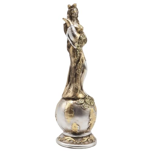 Statue der Göttin Fortuna - Figur der griechischen Göttin Skulptur des Wohlstands und des Glücks | Edle Fortuna Ornament, mythologisches Dekor, Göttin Figur für Dezember