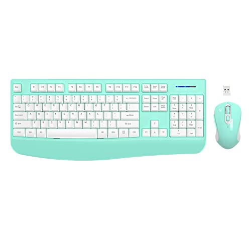 Wireless Keyboard and Mouse Combo, EDJO 2.4G FullSized Ergonomic
