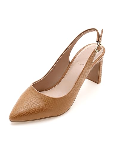 Image of Symbol Premium Women's 'Desk to Dinner' Slingback Pumps (Ortholite Insole|Stylish Heels)