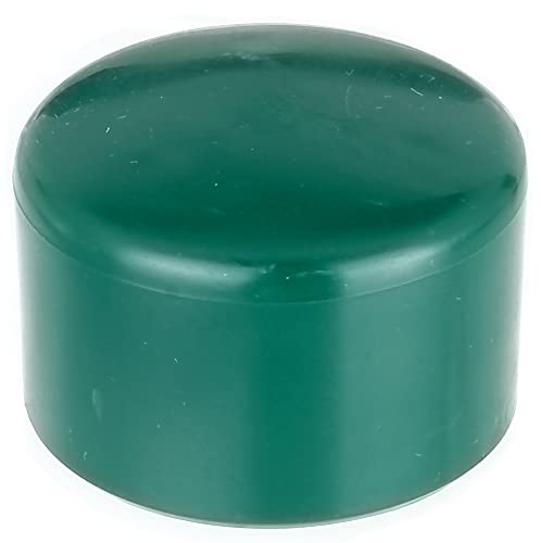 Alberts 654535 Pfostenkappe für runde Metallpfosten | Kunststoff, grün | für Pfosten-Ø 44 mm