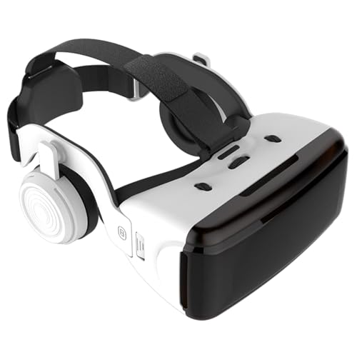 VR Headset, Adjustable 3D Virtual Reality Goggles, HD Lens Viewer with Anti-Blue Light Protection, Soft Face Padding, Wide Phone Compatibility, Perfect for Movies, Travel, (ABS)