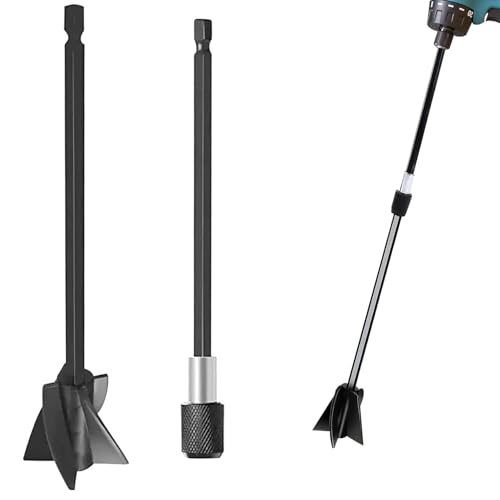 2Pcs Paint Mixer for Drill Heavy-Duty Paint Stirrer Attachment for Power Drills | Ideal for Mixing Paint Coatings & Liquids | Durable & Easy-to-Clean Paint Mixer Tool for DIY & Contractors