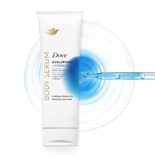 Image of Dove Hyaluronic + Hydration Body Serum | Clinically Proven Hydrating Body Lotion for Extra Dry, Flaky Skin | 72H Moisture | With Hyaluronic Acid, Pro-Ceramides & Niacinamide | 240ml