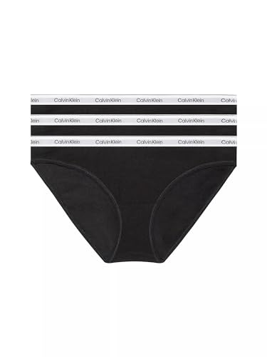 Calvin Klein Damen 3er Pack Slips Bikini Form Baumwolle mit Stretch,...
