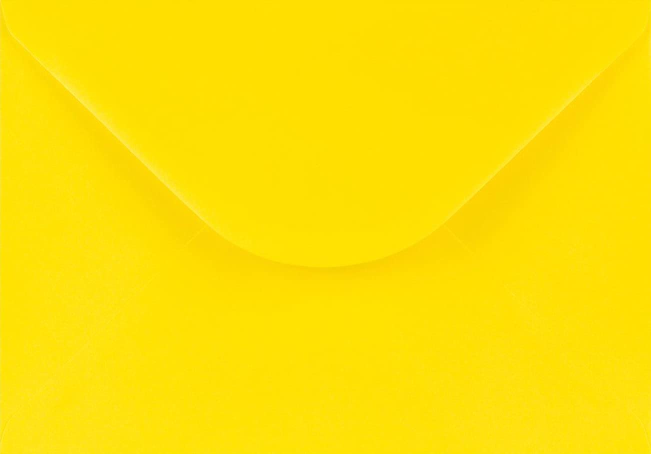 C5 (162x229mm) Coloured Envelopes for A5 Greeting Cards Wedding Invitations & Crafts Pack of 25 (Yellow), 162mm x 229mm