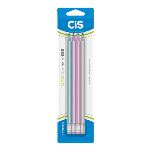Lápis Grafite Triangular CIS BPX, Blister com 4 unidades