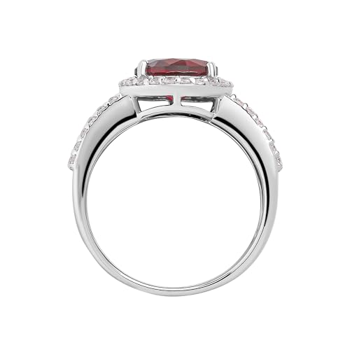 Image of Ornate Jewels 925 Silver Gemstone and CZ American Diamond Solitaire Ring for Women and Girls | With Certificate of Authenticity & 925 Stamp | Life-time Warranty*