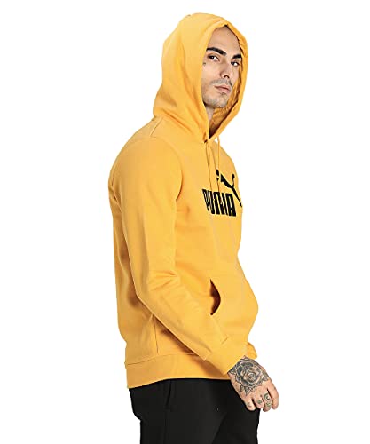 Image of Puma Cotton Men Ess Big Logo Hooded Neck Hoodie Fl (S) Mineral