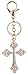 AlphaAcc Keychain for WomenPurse Charms for Handbags Crystal Cross Pendant with Key Ring