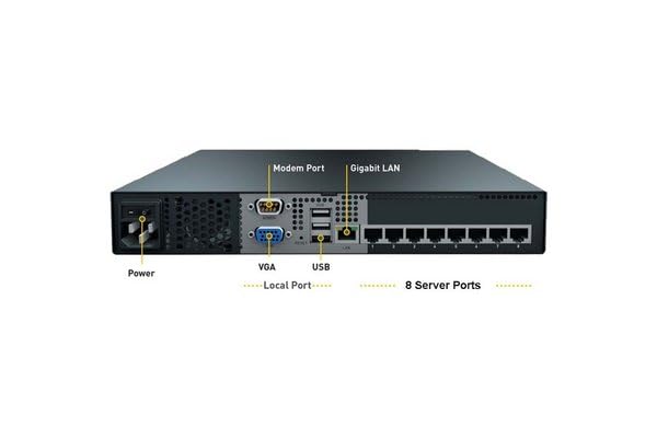 Raritan Dominion DLX2-108 KVM Switchbox - 8 Computer(s) - 1 Local User(s) - 1 Remote User(s) - 1920 x 1200-1 x Network (RJ-45) - 3 x USB1 x VGA - Rack-mountable - 1U