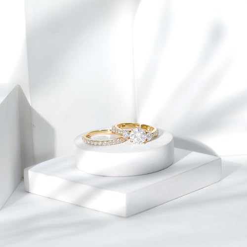 Certified Moissanite Engagement Ring With Wedding Band, D-Vs1 Quality, Bridal Ring Set for Women (Ready to Gift)3