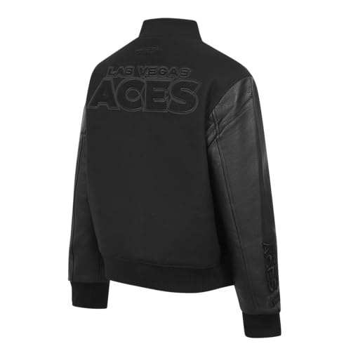 Image of Pro Standard Womens WNBA Classic Triple Black Varsity Jacket
